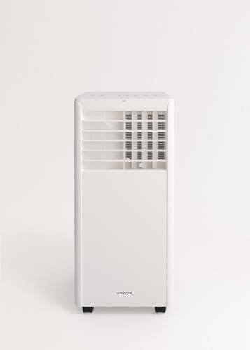 CREATE/SILKAIR HOME/Aire acondicionado portátil 3 en 1 blanco / 7000BTU, estancias 26m², deshumidificador 36 L/día, con kit de extracción y aislamiento de aire, temporizador 24h, modo sleep, 780W