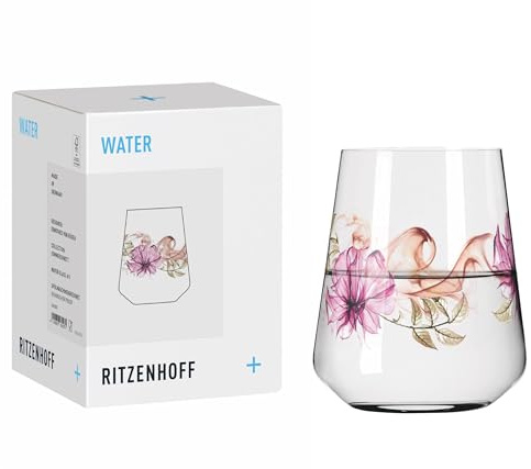 RITZENHOFF 3462003 Universalglas 500 ml - Serie Sommersonett - Motiv Blüten - Made in Germany