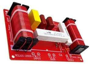 LIXSAZSE 2 Wege HiFi Audio Frequenzweiche, 400 W Lautsprecherfilter, | Belastbarkeit, Premium Qualität für ein verbessertes Musikerlebnis, professioneller HiFi Klangfilter für Zuhause, 2 Wege