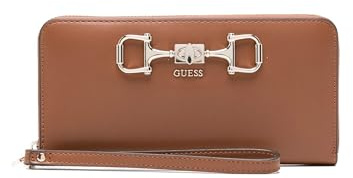 GUESS Geldbörse Janie SLG Zip Around Wallet Cognac braun