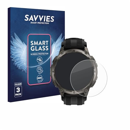 Savvies Schutzglas für Kospet Tank T4C | 3 Stück Transparenter Displayschutz Made in Germany Panzer Schutz Glas 9H Schutzfolie HD Klar Blasenfrei Einfache Montage