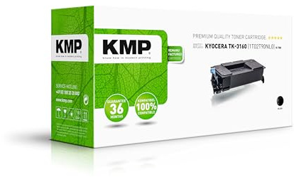 KMP know how in modern printing Toner ersetzt Kyocera TK3160 Tonerkartusche Schwarz passend für KYOCERA ECOSYS P3045dn-M3860idnf 2917