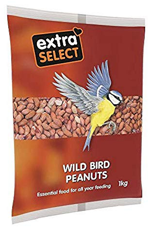 Extra Select Wild Bird Peanuts: High Grade, Protein Rich, Year Round Wild Bird Food Peanuts - Ideal for Winter Feed - 1kg