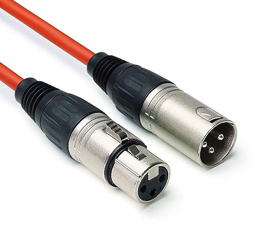 keepdrum Mikrofonkabel Rot 10m XLR Female XLR Male