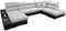 All4All Ecksofa mit Schlaffunktion Picanto 358 cm x 227 cm - Wohnlandschaft U-Form - Sofa mit Bettkasten - XXL Sofa - Groß - Gewebe mit Kunstleder - Linke Seite - Grau/Schwarz- Modern 26