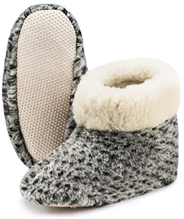 ESTRO Warme Hausschuhe Damen Winter - Hüttenschuhe Herren Pantoffeln Winter Hausstiefel Damen Warme Hausschuhe Herren OLE (46 EU, Wolke)