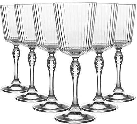 Bormioli Rocco Lot de 24 verres à cocktail style vintage Art déco 250 ml