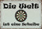 Blechschild 20x30cm gewölbt Darts Die Welt ist eine Scheibe Sprüche Deko Geschenk Schild