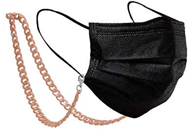 EUEAVAN Modischer Gesichtsmasken-Kettenhalter, Acryl, multifunktional, Brillenhalter, Maskenkette, Halter, Brillenkette für Frauen (Garnelenrosa), Garnelen Pink, 38