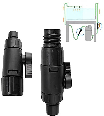Aquarium Control Valves, 12 to 16mm Aquarium Water Flow Control Valve Fish Tank Aquarium Quick Release Connector(12 to 16mm)