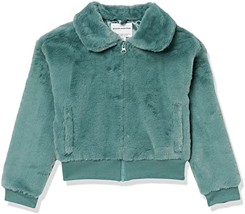 Amazon Essentials Giacca in Finta Pelliccia Bambine e Ragazze, Verde, 3 Anni