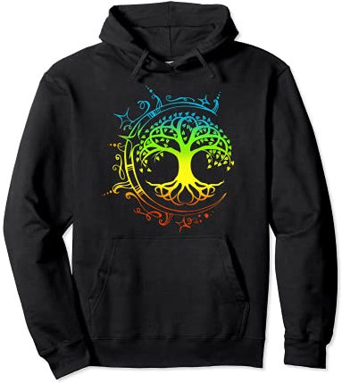 Lebensbaum & Spirituell Für Yoga Im Chakren Mandala Stil Pullover Hoodie