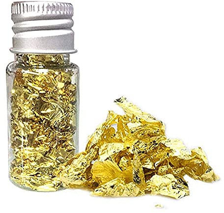 Essbares Blattgold mit Goldfolie, 24 Karat Blattgold, essbares , Dekoration für Kuchen, Mousse, Dekoration, Basteldekoration