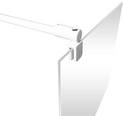 Schulte Stabilisator für 5-8 mm Glas, 122 cm kürzbar und winkelbar, Alpinweiß, Haltestange für Glas/Wand Stabilisation, Wandhalterung für Duschwand