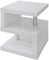 Vente-unique Table d'appoint LYLIA II - MDF laqué Blanc - avec LEDs - Blanc