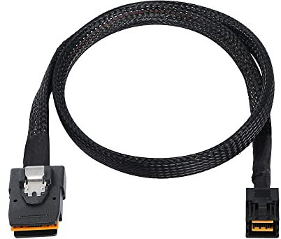 CERRXIAN 1.96FT Mini SAS HD al mini cable de datos del servidor SAS, SFF 8643 a SFF 8087 cable de conexión