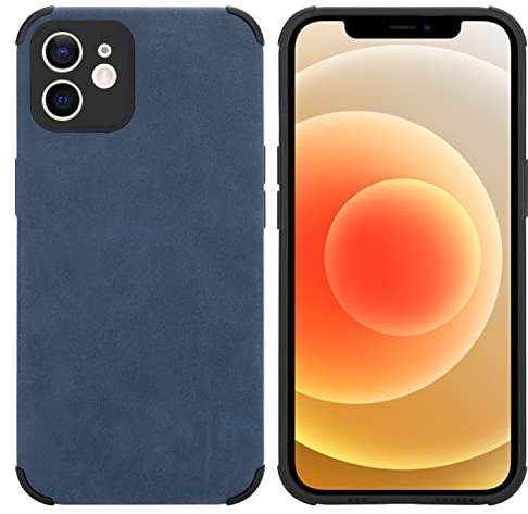 Cadorabo Hülle kompatibel mit Apple iPhone 11 Schutzhülle TPU Silikon Case Kunst Wildleder Design Slim Kratzfest Weiche Gummi mit Rundumschutz Case Hülle für iPhone 11 in Blau