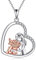 DAYLINLOVE Highland Cow Kette für Damen 925 Sterling Silber Mädchen und Kuh Anhänger Halskette Herz Schmuck Geschenke für Damen Kuh Liebhaber