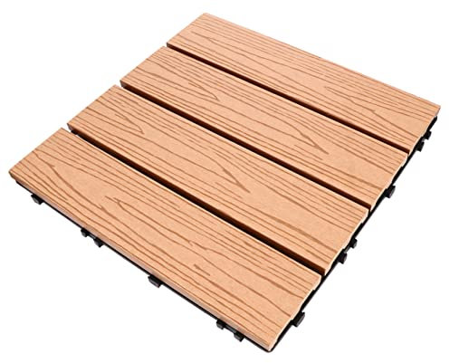 1 Stück Balkon-Anti-Sowohl DIY-Composite-Woodsy-Deck-Licht Auch Wetterbeständiger Outdoor-Bodenbelag Zum Hochfester Goldener Kunststoff-Dusche-Anti-Wasser Nützlich