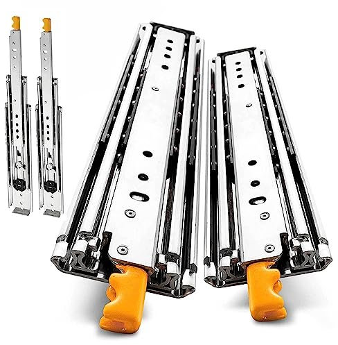 CUPLES 1000-2000mm Vollauszug Schubladenschienen, Mit Verriegelungsfunktion Schwerlastauszüge, 220kg Tragfähigkeit, 2 Stück Kugelführung (Size : 1700MM(68in))
