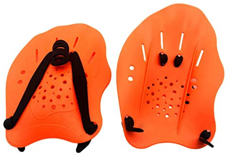 Schwimmflossen für die Hände | 1 Paar Flossen Schwimmhilfe Ergonomisches Trainingsgerät,Trainingszubehör Schwimmhandschuh mit Riemen für Anfänger Profisportler Rianpesn