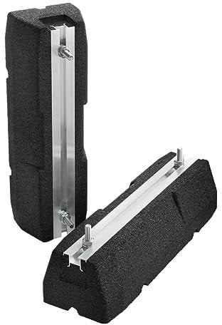 Consolle universale per aria condizionata e riscaldamento per aria condizionata e pompa di calore, base per aria condizionata e pompa di calore, piedini antivibrazioni in gomma (2 x 400/130 mm)