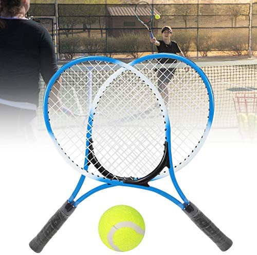Set mit 2 Tennisschlägern und 1 Bälle, Tennisschläger, Anfänger, Tennisschläger, ideal für Fortschritte und zur Nutzung des Potenzials – Leistung und Manövrierfähigkeit 54 x 22 cm