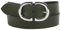 fashionchimp Basic Damengürtel aus 100% echtem Leder, Ledergürtel mit eleganter Doppelschließe, Breite ca. 3,3cm, Made In Germany (Tannengrün-Mistral, 105/BW90)