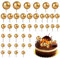 40 Pcs Gold Balls for Cakes Round Gold Ball Cake Toppers Mini Gold Balls for Cake Decoration Foam Ballon Cupcake Topper DIY Cake Insert Topper Gold Cake Balls for Party Wedding Baby Shower Decor