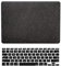 Funda Compatible con Macbook Pro 13 Pulgadas 2015 2014 2013 2012 Versión Modelo A1425 A1502 con Pantalla Retina, Carcasa Protectora de Piel Lisa de Colores & Cubierta de Teclado, Negro