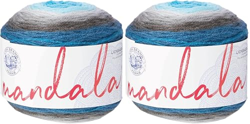 Lion Brand Yarn Company Mandala Yarn, Acrylic, Spirit, 13.97 x 13.97 x 10.16 cm (Pack of 2)