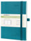 POPRUN Kalender 2025 Monatsplaner A5 (Jul.2024 - Dez.2025) - 18 Monate Monatskalender Softcover 22 x 16,5 cm - 1 Monat 4 Seiten, mit PU-Leder, 100 GSM Papier - Pazifikgrün