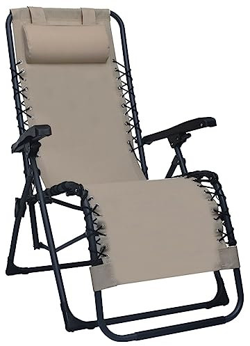 DYRJDJWIDHW gartenliege,sonnenliege,relaxliege,sonnenliege klappbar,Klappbarer Liegestuhl Taupe Textilenestrandliege klappbar leicht,campingliege,strandliege,