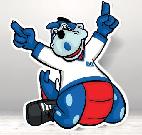 HSV Nickikissen Hermann Torjubel, Cartoon Kissen, Blau, Plüsch, Dekoration oder Loungen, Indoor, 1 stück