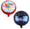 2 Stück Happy Birthday Luftballons, Happy Birthday Folienballons, Geburtstagsdeko, Geburtstagsslogans, Runde Luftballons Für Geburtstags-überraschungsparty-Dekoration