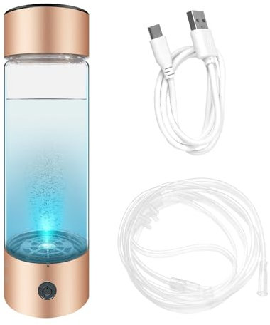 Irishom Generador de Agua de hidrógeno con tecnología PEM SPE Botella de Agua de hidrógeno Recargable de 330 ml - Máquina ionizadora de Agua portátil Rica en hidrógeno