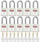 BD-G06KA Lot de 10 cadenas de sécurité en nylon avec clés identiques Blanc Cylindre en alliage de zinc 10 clés par lot pour éviter les opérations accidentelles