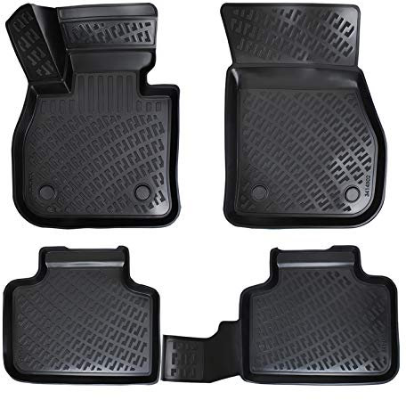 fussmattenprofi.com 3D Gummimatten Kompatibel mit BMW 2 Active Tourer F45 Baujahr 2014-2020 | Extra Hoher 5cm Rand Allwetter Auto Fussmatten Set I TPE Geruchlos rutschfest Fußmatten Zubehör