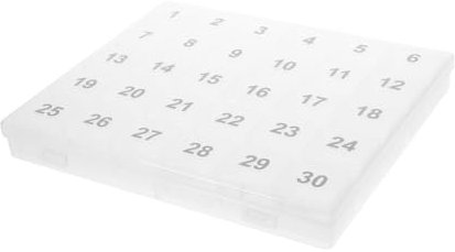 FUNOMOCYA 30gitter Reise-medizin-organizer Mit Fächern Großes Transparentes Pp-etui Für Monats-pillen-organizer Tragbarer Für Reisen