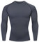 HYCOPROT Kompressionsshirt Herren Langarm Funktionsshirt Baselayer Schnelltrocknendes T-Shirt Atmungsaktiv Sportshirt für Workout Fitnessstudio Laufen (S, Grau)