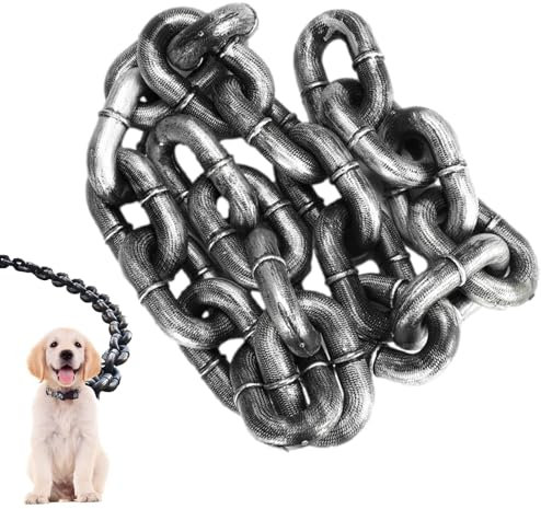 Besreey Dick Ketten Für Hunde, Große Simulierte Metall Hundeleine, 2M Hundeleinen, Simulierte Große Eisenketten Hundeleine, Simulierte Kunststoff-Fake Hundekettenleine, Große Eisenkettenleine