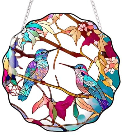 Acryl-Fensterdekoration, Kolibri-Fensterkunst, Fenster-Wandbehang, Ornament für Vogelliebhaber