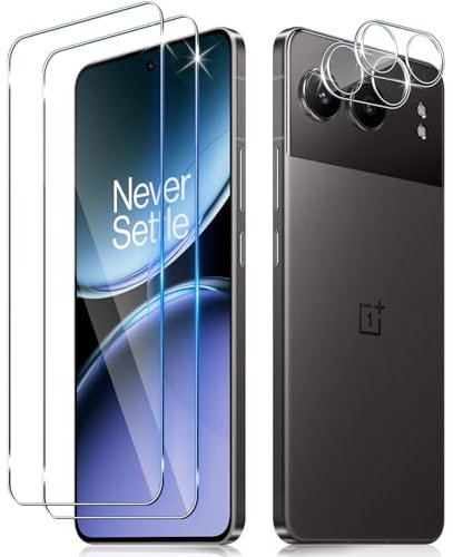 Funrae Schutzfolie für Oneplus Nord 4 5G für Panzerglas mit Kameraschutz, 2 PCS 0.33MM 9H Härte Folie und 2 PCS Ultra-Klar Kamera Schutz, Anti-Kratzen Displayschutz HD Folie Schutzglas