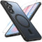 BESINPO Cover per Samsung Galaxy S24 FE,Cover per S24 FE, Magnetica custodia [con Vetro Pellicola],Traslucida Opaco Protezione Militare Antiurto Robusta Case (Nero)