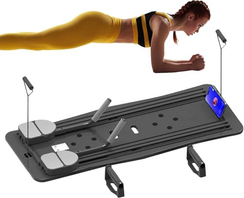 Pilates Reformer Board, Multifunktionales Fitness-Board, Faltbare Pilates Brett Für Zuhause, AB Trainer Fitness Geräte Zuhause, Multifunktionales Übungsbrett Für Heimübungen, Pilates Zubehör
