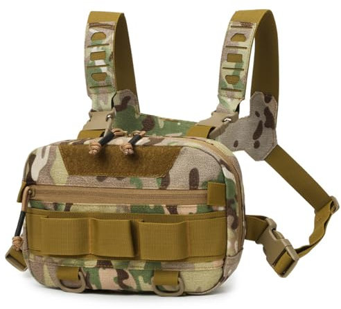 HNsdsvcd Wasserdichte Brusttasche für Angeln, leichte Gewichte, Brusttasche, Laufrucksäcke, Outdoor-Reisen, Weste, Tasche, Vorderbrusttasche