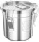 Xigner Secchio ermetico in acciaio inox con coperchio, 6 l/12 l/21 l/33 l, contenitore per la conservazione degli alimenti in cucina, contenitori per riso, farina e cereali (22 x 22 x 20 cm, 6 L)