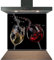 Kitchen Glass Splashback Heat Resistant Toughened Glass - Two Wine Splash Design - 60cm (w) x 75cm (h)