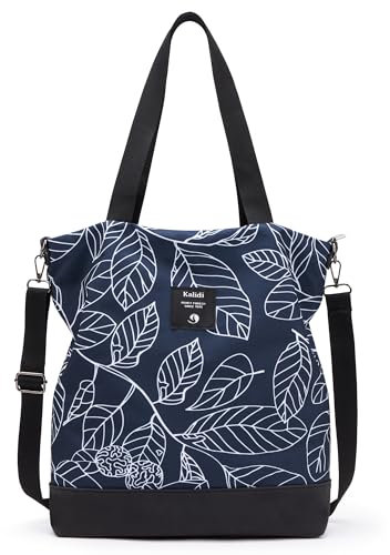 KALIDI Groß Damen Umhängetasche/Handtasche Canvas Tasche Schultertasche Totepack Shopper Casual Hobo Bag Crossbody Bag für Schule Büro Arbeit Reisen Ausflug Einkauf (yh002)
