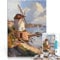 Jigsaws 1000 Pieces for teenagers Coastal Windmill Painting Pädagogisches Familienspiel Heimdekoration38x26cm